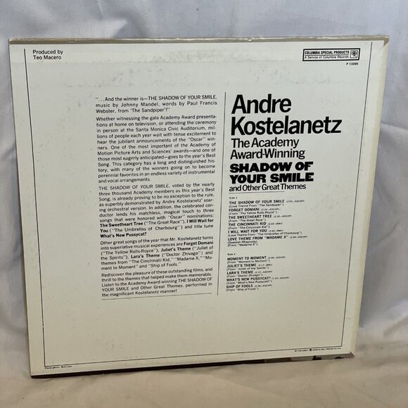 Academy Award-Winning Shadow Of Your Smile And Other Great Themes (Vinyl, 1966) - Picture 3 of 8